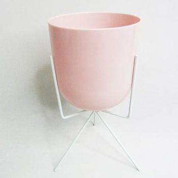 Maceta Plastica Pink C/base Metal /cod. 217-018063a-10