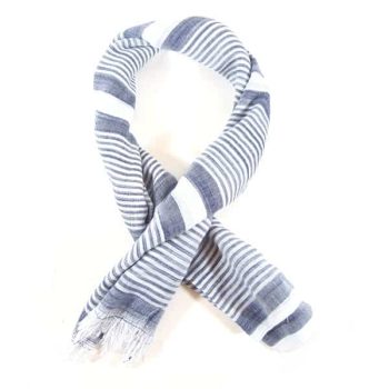 Bufanda Rayas Mixto Colores Blue /Cod. 241-Bu07-50