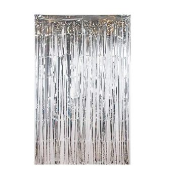 Cortina Hilos Metalicos Silver /Cod. 160-Crt302N-80