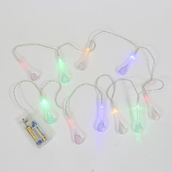 Guirnalda 10 Gotas Luz Led Bateria Mix Color /cod. 123-gota-mix1