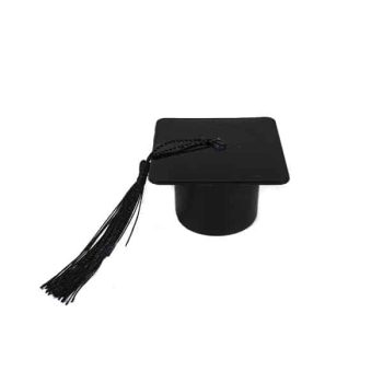 Birrete Plastico Cajita Black /Cod. 217-Boshimao