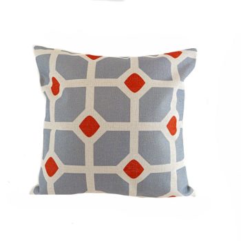 COBERTOR ALMOHADON GRIS- BEIGE- ORANGE /COD. 201-AL509A