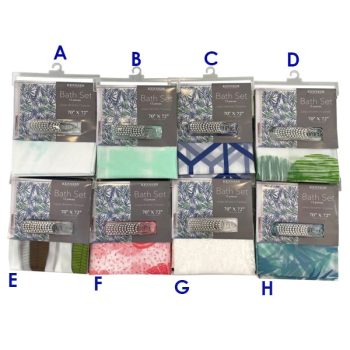 Cortina Para Baño Con Gancho /cod. 705-2838asst