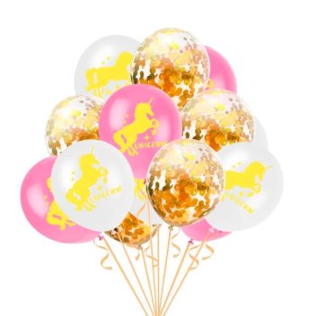 Set Globos Unicornio 15pc 12" /cod. 160-bu1215-10