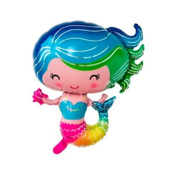 Globo Metalico Sirenita Niña /Cod. 160-G07730S