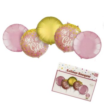 Set Globos Its a Girl 5pcs 18" /cod. 160-220514