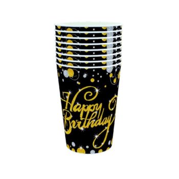 Vaso Carton 30 Happy Birthday /cod. 160-01va-30