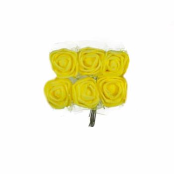 Ramito 6 Rositas Foam Yellow /Cod. 200-Ro4-18