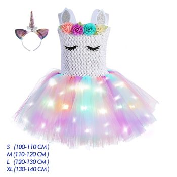 *TRAJE UNICORNIO WHITE CON LUZ /COD. 160-EMI23N-38