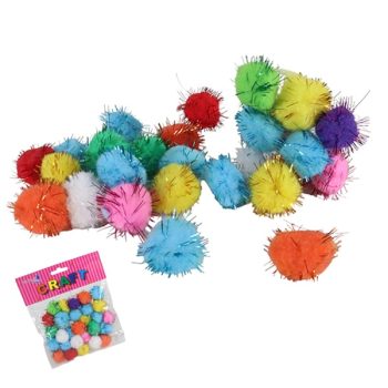 Popones Mixtos Colores Con Hilos 28Pcs /Cod. 159-33605