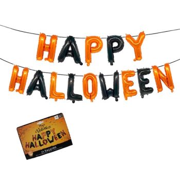Globo Metalico Guirnalda Happy Halloween 40X35Cm /Cod. 160-231655-110
