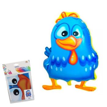 Globo Metalico Gallinita Azul Pintas Blancas 45Cm /Cod. 160-231655-57