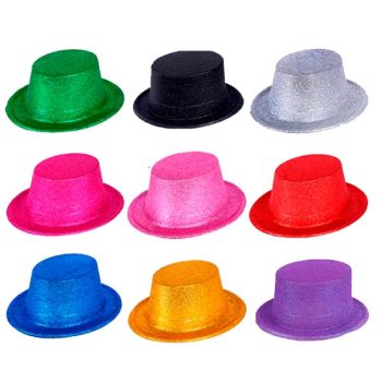 Sombrero Glitter Plano Alto /cod. 160-somglia