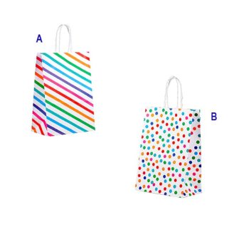 Bolsa Kraft Con Agarradera 21*15*8 Cm Mixed /Cod. 169-2321130-46