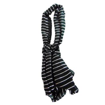 Bufanda Rayas Metalicas Black /Cod. 241-Bux03-66