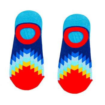 Calceta cuadros colores mix de diseño estampado y colores variados