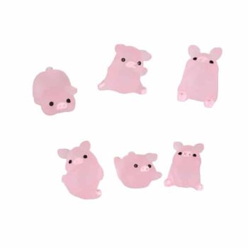 Set 6 Chanchos 2,5 Cm Poliresina /Cod. 226-0305Cl-4
