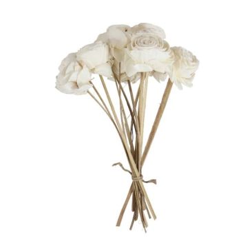 Ramo De 12 Rositas 6Cm Altura 35Cm Bleached /Cod. 710-11086-68