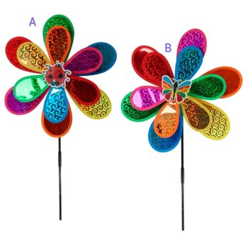 Flor Estaca Exterior Con Insecto /cod. 234-140223-3