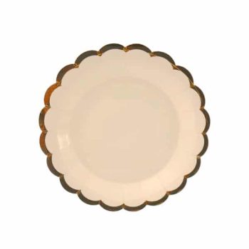Paquete Plato 9" 10pcs Liso White(cream) /cod. 160-23pl1norm1