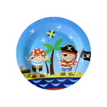 Paquete Plato 9" 10Pcs Pirata /Cod. 160-23Pl1Pirata