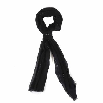 Bufanda Lisa C/Hilos Lentejue Black /Cod. 241-Bux02-66