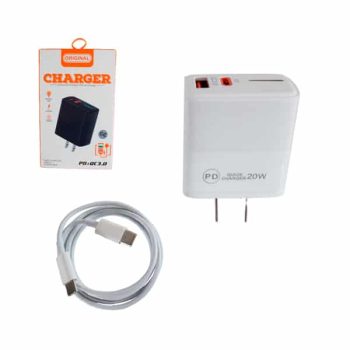 Cargador 18W Con Cable C-C /Cod. 714-Lz1128Ac-C