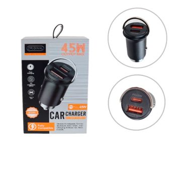 Cubo Para Carro Con 2 Entradas Usb 18W Y Tipo C 45W /Cod. 714-Lz740-Cubo