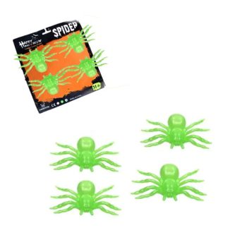 Araña 4 Pcs 10X7Cm Brilla Oscuridad /Cod. 160-23-59-00