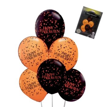 Bolsa 6 Globos Happy Hallowen 30cm /cod. 160-yx01