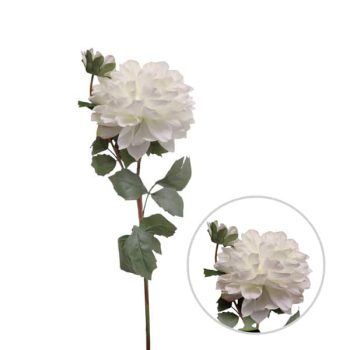 Rama De Flor Con Boton White 65Cm /Cod. 200-9191-47-68