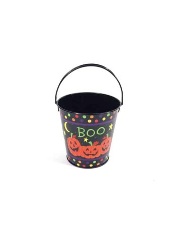 Balde Metal Calabaza Puntos 9.5x10.5x7.5 Cm /cod. 212-3011-28