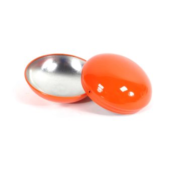 Cajita Metal Redonda Orange 7.5cm /cod. 212-3129-15