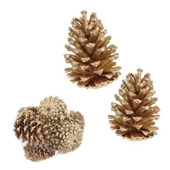 Bolsa 7 Bellotas 10-12cm Gold Con Glitter /cod. 754-hf23630-70