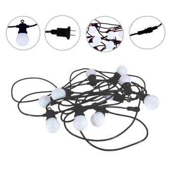 Guirnalda Exterior Bolas 10Metros Con Conector Cold White /COD. 123-2441-68