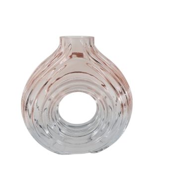 Base De Vidrio Pink D18 * H19.5Cm /Cod. 210-23H1962