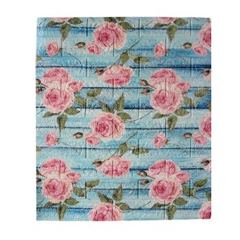 Cuadro Foam Con Textura Flores Pink Lt Blue 70X77Cm 3Mm /Cod. 218-Ac-053