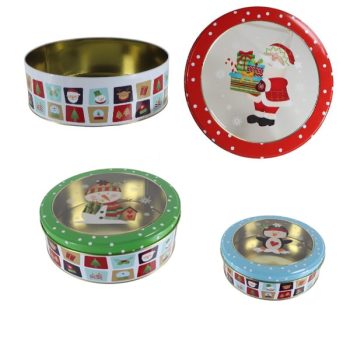 CAJA METAL CIRCULAR SET 3 PCS P.L17*H5/M L19,5*H6,5 / G L22*H9CM /COD. 230-03205-8