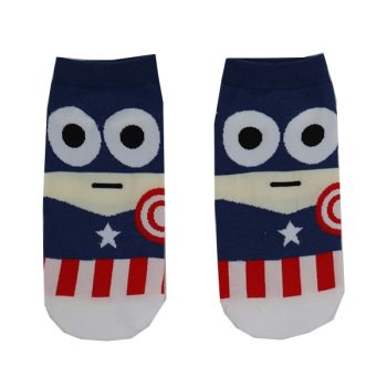 Calceta Minion Capitán América de diseño divertido