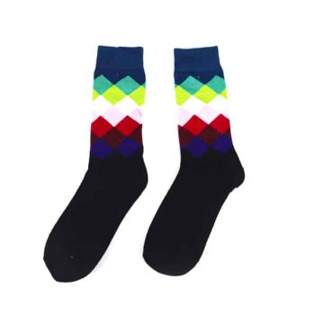 *Media Negra Cuadros Mix /COD. 252-1712