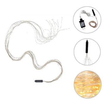 Guirnalda 300 Luces Led 10 Tiras DE 30luces 2mts Con Adaptador Yellow /cod. 745-aurst300-18