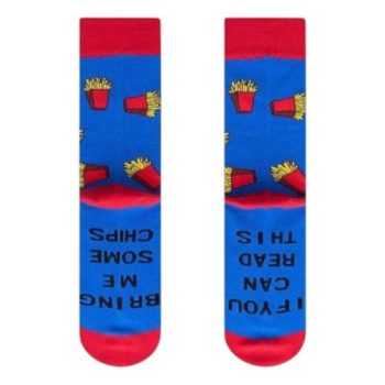 Mediias Eu38-46 Azul Y Roja Papas Fritas /Cod. 251-2405-36