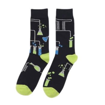 Medias de laboratorio talla EU 38-45 con diseño divertido en poliéster y spandex