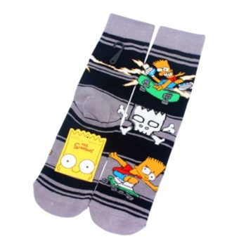 Medias Bart Simpson talla EU 38-45 en poliéster, tafetá y spandex – Sol Naciente