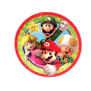 Set Plato 9" 10Pcs Mario /Cod. 160-241396Plam9