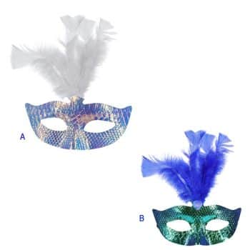 Antifaz Con Plumas Colores Mixtos /Cod. 160-Mj231015-6