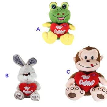Peluche Animales Con Corazon Diseños Mixtos 30Cm /Cod. 204-639