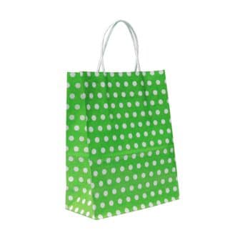 Set 12 Bolsas De Regalo Puntos Green M: 21*27*11Cm /COD. 169-2410-3M-40