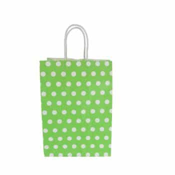 Bolsa De Regalo Puntos Green S:15*21*8Cm /Cod. 169-2410-3S-40