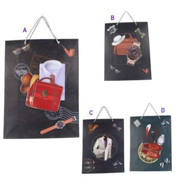 Bolsa De Regalo Dia Del Padre Diseños Mixtos L:31*40*12Cm /COD. 169-RQ-915L